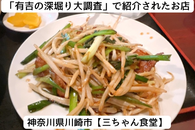 有吉の深堀り大調査で紹介された神奈川県の「三ちゃん食堂」