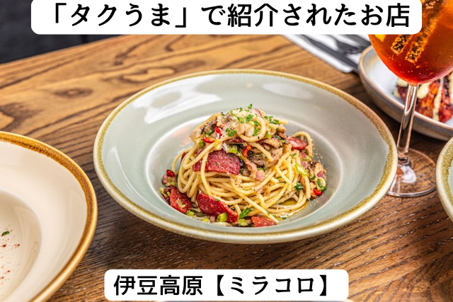 タクうまで紹介された伊豆高原の「ミラコロ」