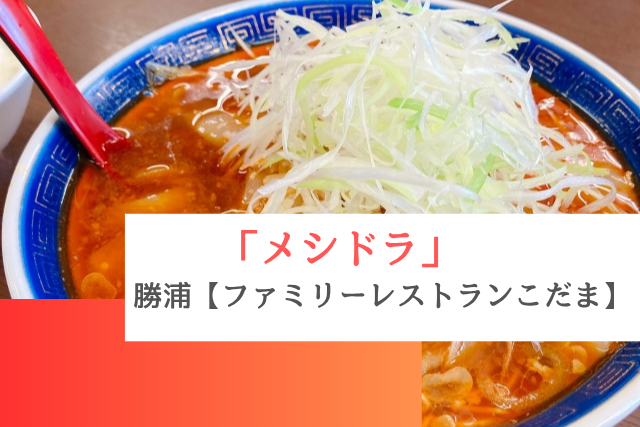 メシドラで紹介された勝浦の「ファミリーレストランこだま」